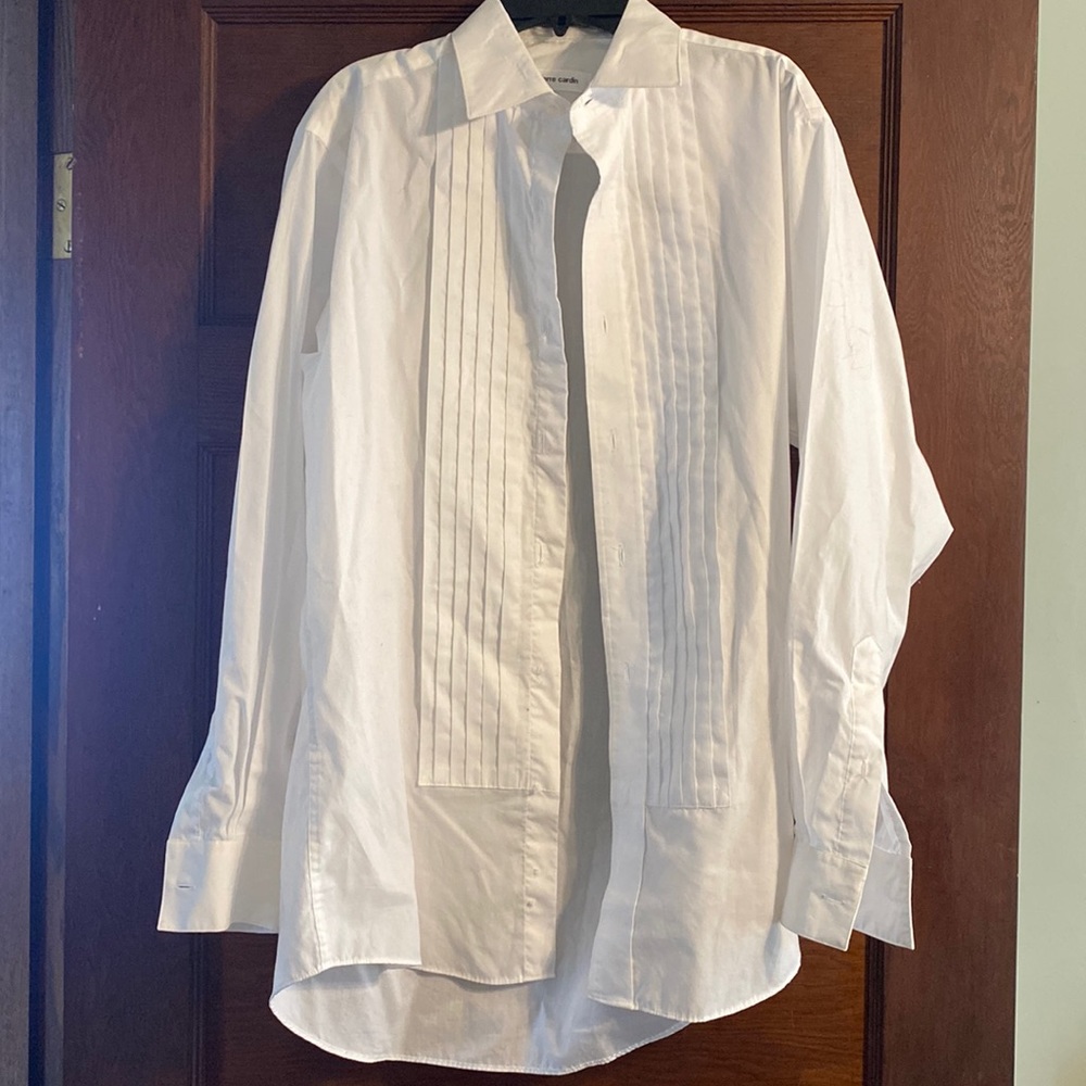 Pierre Cardin White Tux Shirt S